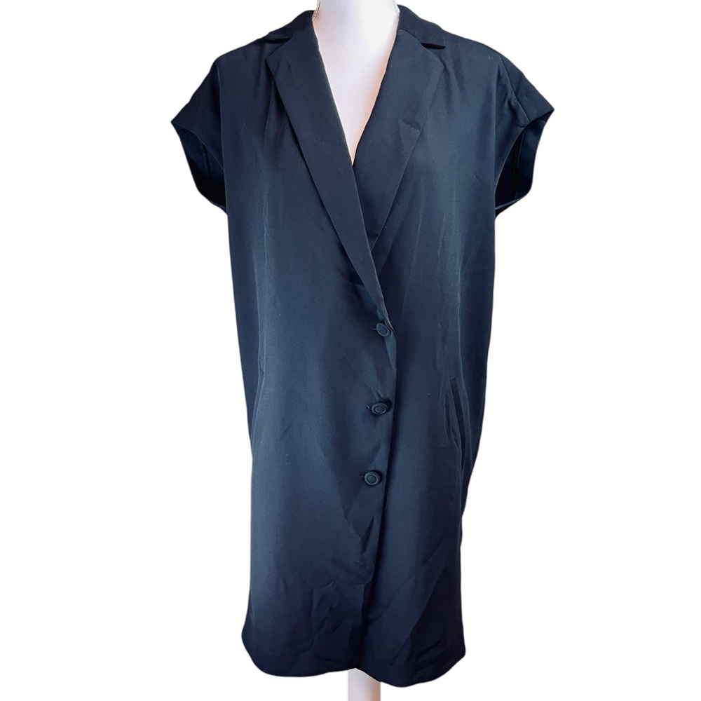 DAY Birger et Mikkelsen Woman Black Long Vest Dress Sz 36 US 8 Lagenlook Minimal